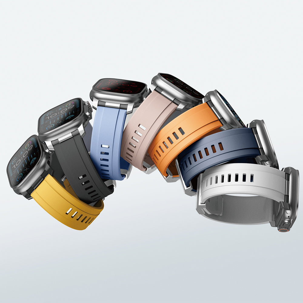 Amazingthing Titan Chrono Apple Watch 42/44/45/46/49mm Silikon Kordon Amazingthing Titan Chrono Apple Watch 42/44/45/46/49mm Silikon Kordon